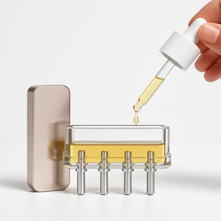 Avaia Tresses™ RLT Oil-Dispensing Massager Scalp Brush